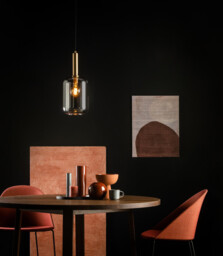 Joanet Modern Pendant Light - Ø 22cm - 1xE27 - Smoke Grey - thumbnail 5