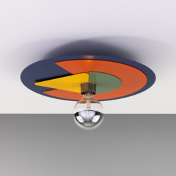Neptune Ceiling Light, Antique Silver - thumbnail 1