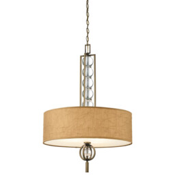 Celestial 3 Light Ceiling Pendant Bronze, Beige, E27