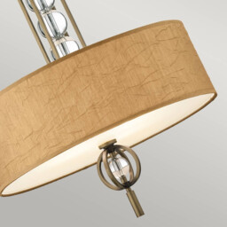 Celestial 3 Light Ceiling Pendant Bronze, Beige, E27 - thumbnail 3