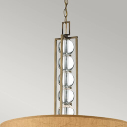 Celestial 3 Light Ceiling Pendant Bronze, Beige, E27 - thumbnail 2