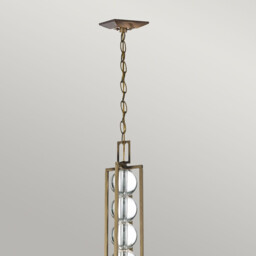Celestial 3 Light Ceiling Pendant Bronze, Beige, E27 - thumbnail 5