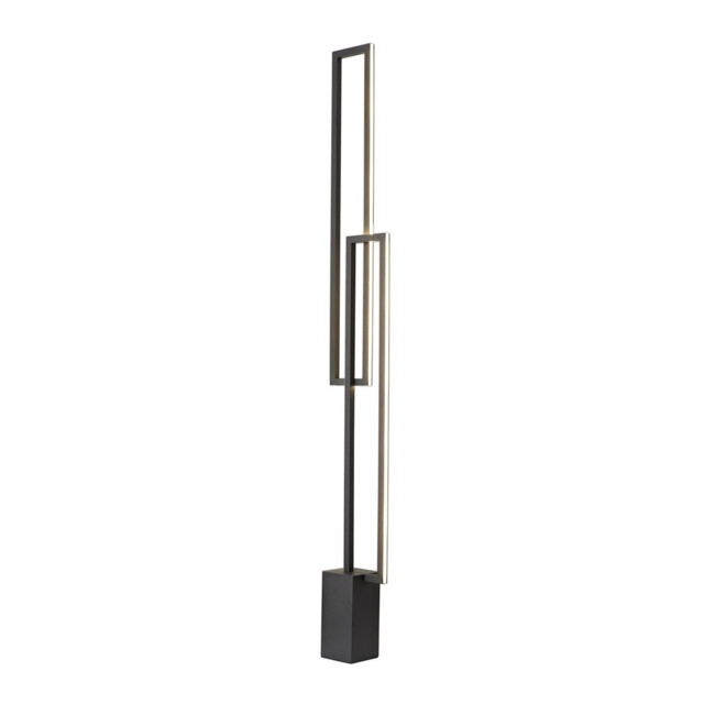 Mural Floor Lamp, 48W LED, 3000K, 3840lm, IP20, Matt Black, 3yrs Warranty - image 1