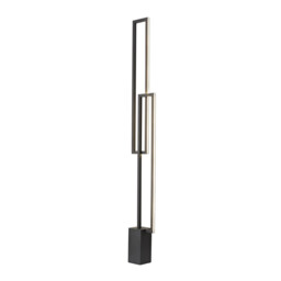 Mural Floor Lamp, 48W LED, 3000K, 3840lm, IP20, Matt Black, 3yrs Warranty - thumbnail 1