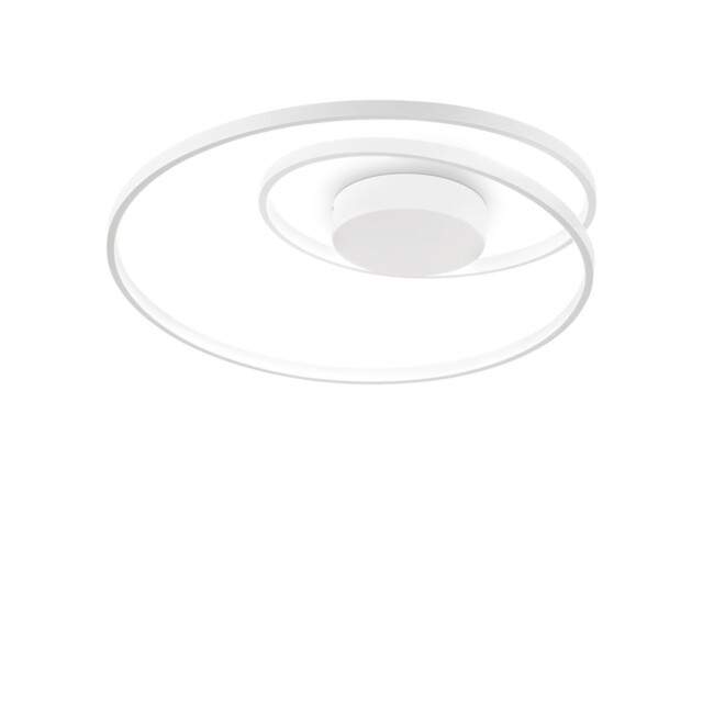 Oz Integrated LED Semi Flush Ceiling Light White 4000K
