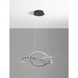 Ginevra Integrated LED Pendant Ceiling Light Sandy black Aluminium LED 56W 3750Lm 3000K - thumbnail 3