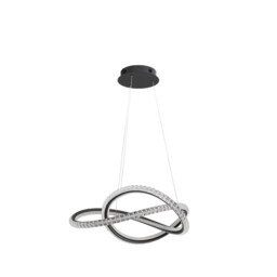 Ginevra Integrated LED Pendant Ceiling Light Sandy black Aluminium LED 56W 3750Lm 3000K - thumbnail 1