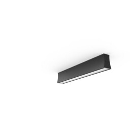 Hanok 40cm Linear Ceiling Light 110°, 14W LED, 3000K, 950lm, Black, 3yrs Warranty - thumbnail 1