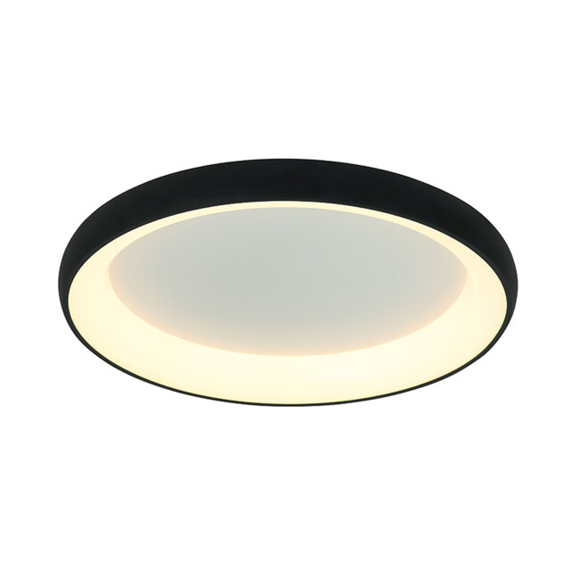 Kampos 80cm Integrated Led Semi Flush Ceiling Light Sandy Black LED 3000K Dimmable - image 1