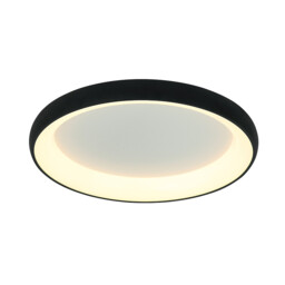 Kampos 80cm Integrated Led Semi Flush Ceiling Light Sandy Black LED 3000K Dimmable - thumbnail 1