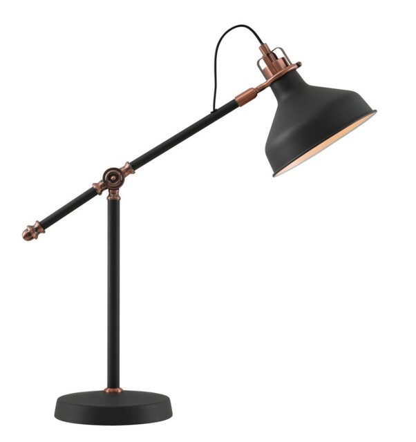 Tioga Adjustable Table Task Lamp, 1 x E27, Sand Black, Copper, White - image 1