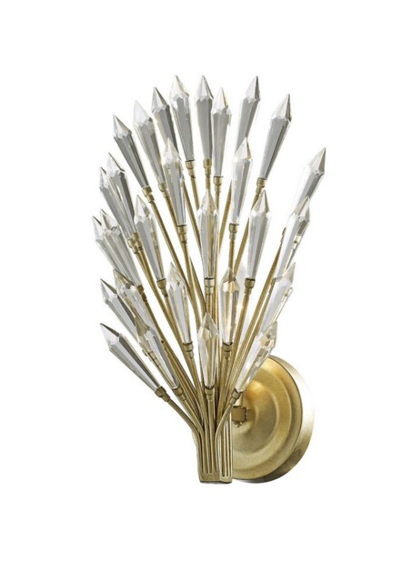 Fay Wall Lamp 1 Light E14 Aged Gold, Silver, Crystal - image 1