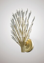 Fay Wall Lamp 1 Light E14 Aged Gold, Silver, Crystal - thumbnail 2