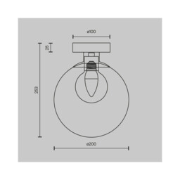 Basic Form Modern 20cm Globe Wall Lights Gold 1xG9 Glass Shade - thumbnail 2