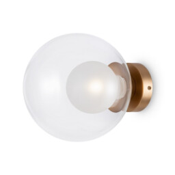 Basic Form Modern 20cm Globe Wall Lights Gold 1xG9 Glass Shade - thumbnail 1
