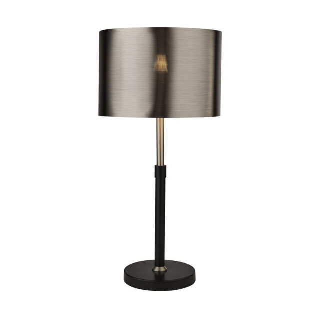 Table Lamp Black, Chrome with Brushed Black Chrome Shade - image 1