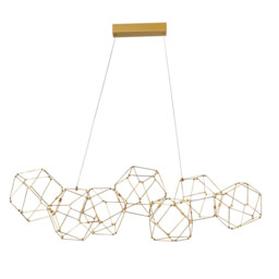 Nebula Integrated LED Pendant Ceiling Light Gold Metal LED 33.6W 2352Lm 3000K - thumbnail 1