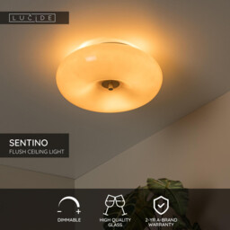 Lucide SENTINO - Flush ceiling light - Ø 30 cm - 3xG9 - Taupe - thumbnail 2