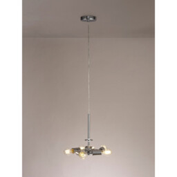 Baymont 28cm Polished Chrome 5 Light E27 Universal Single Pendant, Suitable For A Vast Selection Of Shades - thumbnail 2