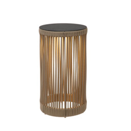 Lucide PINGI - Rechargeable Floor lamp Indoor/Outdoor - Battery pack - Ø 33,5 cm- LED 3 StepDim - 1x3W 3000K - IP44 - Taupe