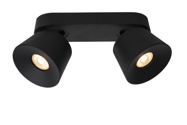 Trigono Modern Twin Ceiling Spotlight - 2xGU10 - Black - image 1