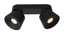 Trigono Modern Twin Ceiling Spotlight - 2xGU10 - Black