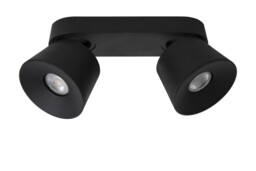 Trigono Modern Twin Ceiling Spotlight - 2xGU10 - Black - thumbnail 3