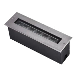 Zambelis 33cm Outdoor Recessed Ground Light Stainless Steel LED 3000K IP67 - thumbnail 1