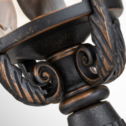 Baltimore 1 Light Large Outdoor Pedestal Lantern Weathered Bronze IP44, E27 - thumbnail 2