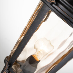 Baltimore 1 Light Large Outdoor Pedestal Lantern Weathered Bronze IP44, E27 - thumbnail 3
