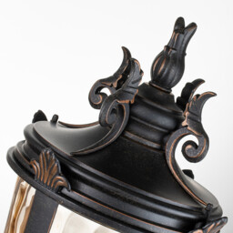 Baltimore 1 Light Large Outdoor Pedestal Lantern Weathered Bronze IP44, E27 - thumbnail 5