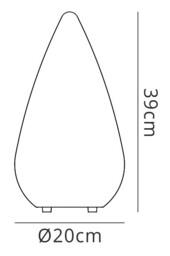 Palma Table Lamp 1 Light E27 Outdoor IP65, Opal White - thumbnail 2