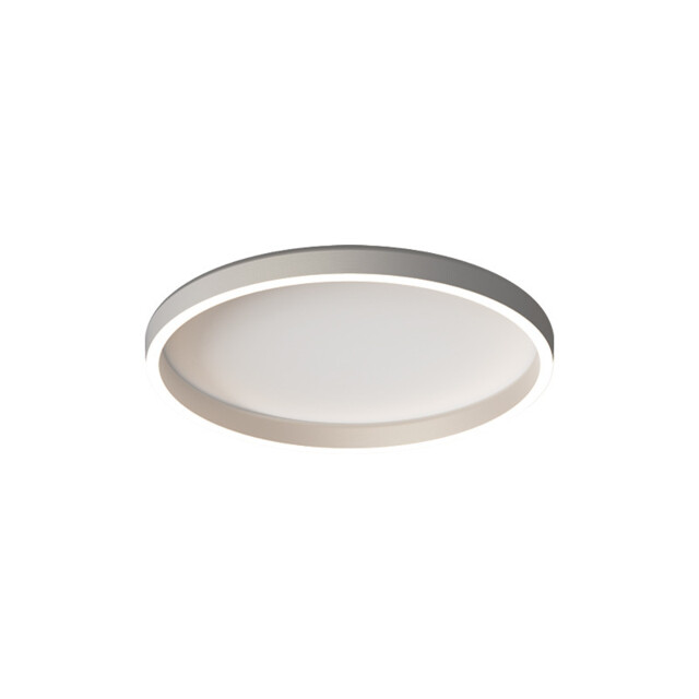 Valora 40cm Integrated Led Semi Flush Ceiling Light Brushed Silver LED 2700-3000-4000K Dimmable - image 1