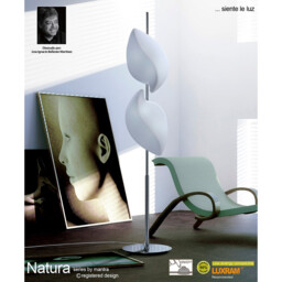 Natura Table Lamp 2 Light E27 Large Indoor, Polished Chrome/Opal White - thumbnail 3