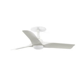Hey Recessed 90cm LED Ceiling Fan Matt White CCT