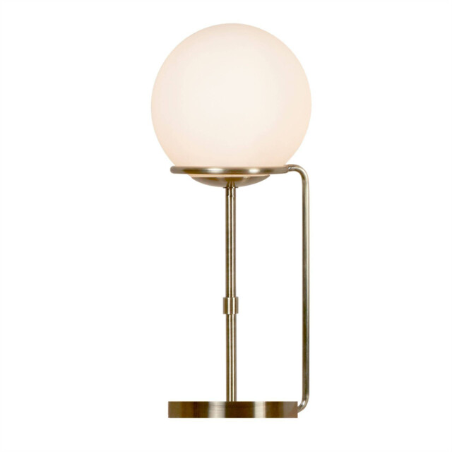Sphere 1 Light Table Globe Lamp White, Antique Brass with Glass Shade, E27 - image 1