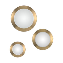 Moon Lifestyle Simple Flush Ceiling Light Gold, 3x E27 - thumbnail 2