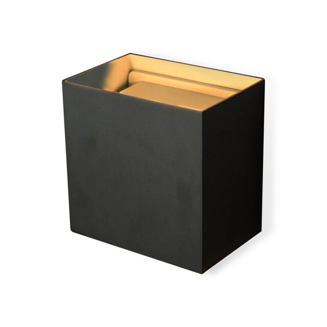 Davos XL Square Wall Lamp, 2x10W LED, 4000K, 1830lm, IP65, Sand Black, 3yrs Warranty - image 1