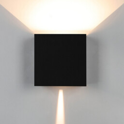 Davos XL Square Wall Lamp, 2x10W LED, 4000K, 1830lm, IP65, Sand Black, 3yrs Warranty - thumbnail 2