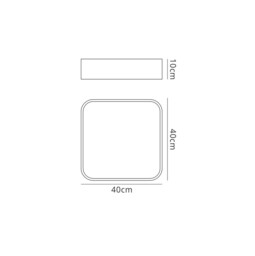 Fusion Flush Ceiling 40cm Square, 2100lm, 35W LED 4000K White, Acrylic - thumbnail 2