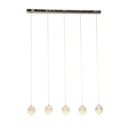 Allure 5 Light Bar Pendant Chrome, Clear Acrylic