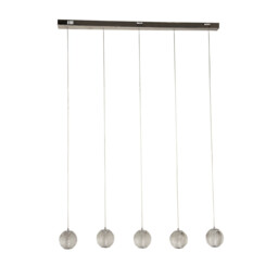 Allure 5 Light Bar Pendant Chrome, Clear Acrylic - thumbnail 2