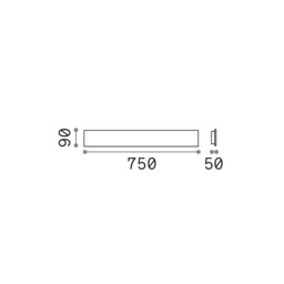 Zig Zag Rectangle Integrated LED Wall Lamp Black 3250lm 4000K - thumbnail 2