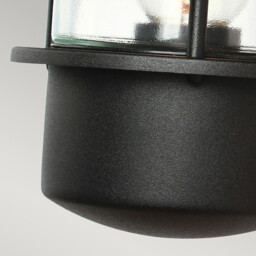 Helsingor 1 Light Outdoor Coastal Wall Lantern Light Black with PIR Motion Sensor IP44, E27 - thumbnail 3