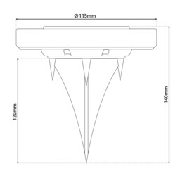 Kian Set of 6 LED Solar Outdoor Spike Steel-Blank Dawn to Dusk Sensor 2500-3200K IP44 - thumbnail 5