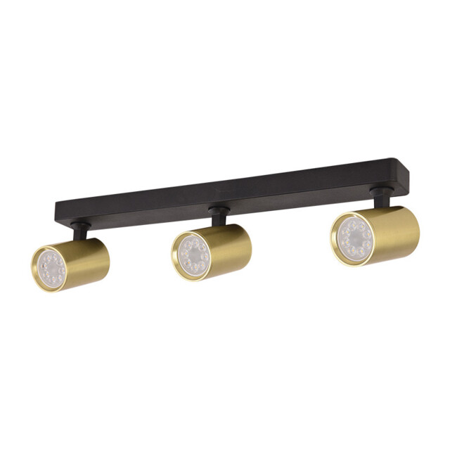 Gramada Ceiling Spotlight Bar Black Matt - Brushed Brass 3xGU10 - image 1