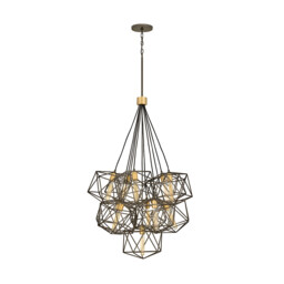 Hinkley Astrid Cluster Pendant Ceiling Light Metallic Matte Bronze with Deluxe Gold Accents, -