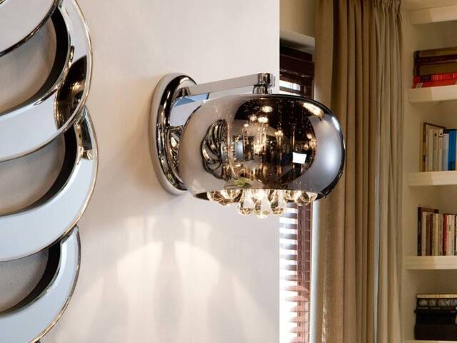 Argos Crystal Wall Lamp Chrome, Mirror, G9 - image 1