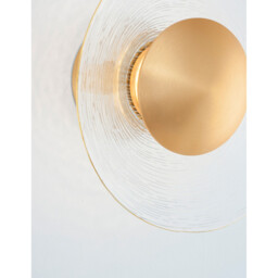 Esil Recessed Wall Lamp Clear Glass Brass Gold Aluminium LED 4W 245Lm 3000K - thumbnail 3