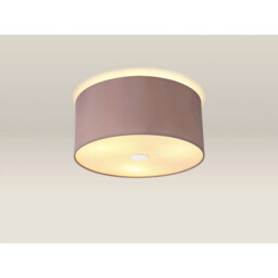 Baymont Polished Chrome 3 Light E27 Flush Ceiling With 40cm x 18cm Dual Faux Silk Shade, Taupe/Halo Gold - thumbnail 2